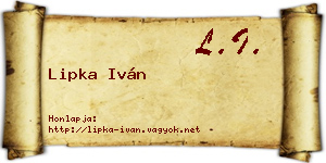 Lipka Iván névjegykártya